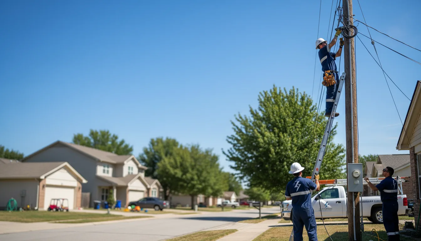 Residential electrician providing installation services in Derma, MS